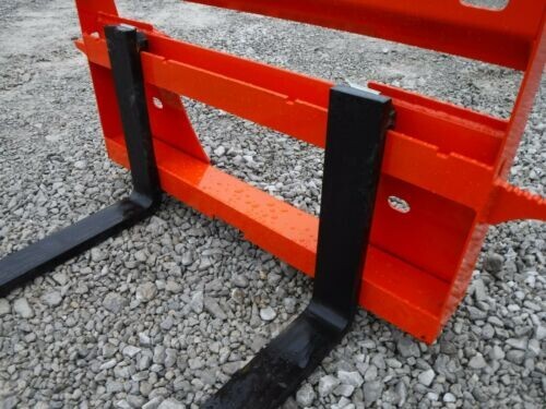 72" Root Grapple Bucket and 48" Long Pallet Forks Attachment Combo Quick Attach
