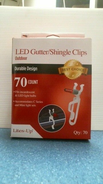 Lite Up LED Gutter/Shingle Clips 70 count   (13664)  FS