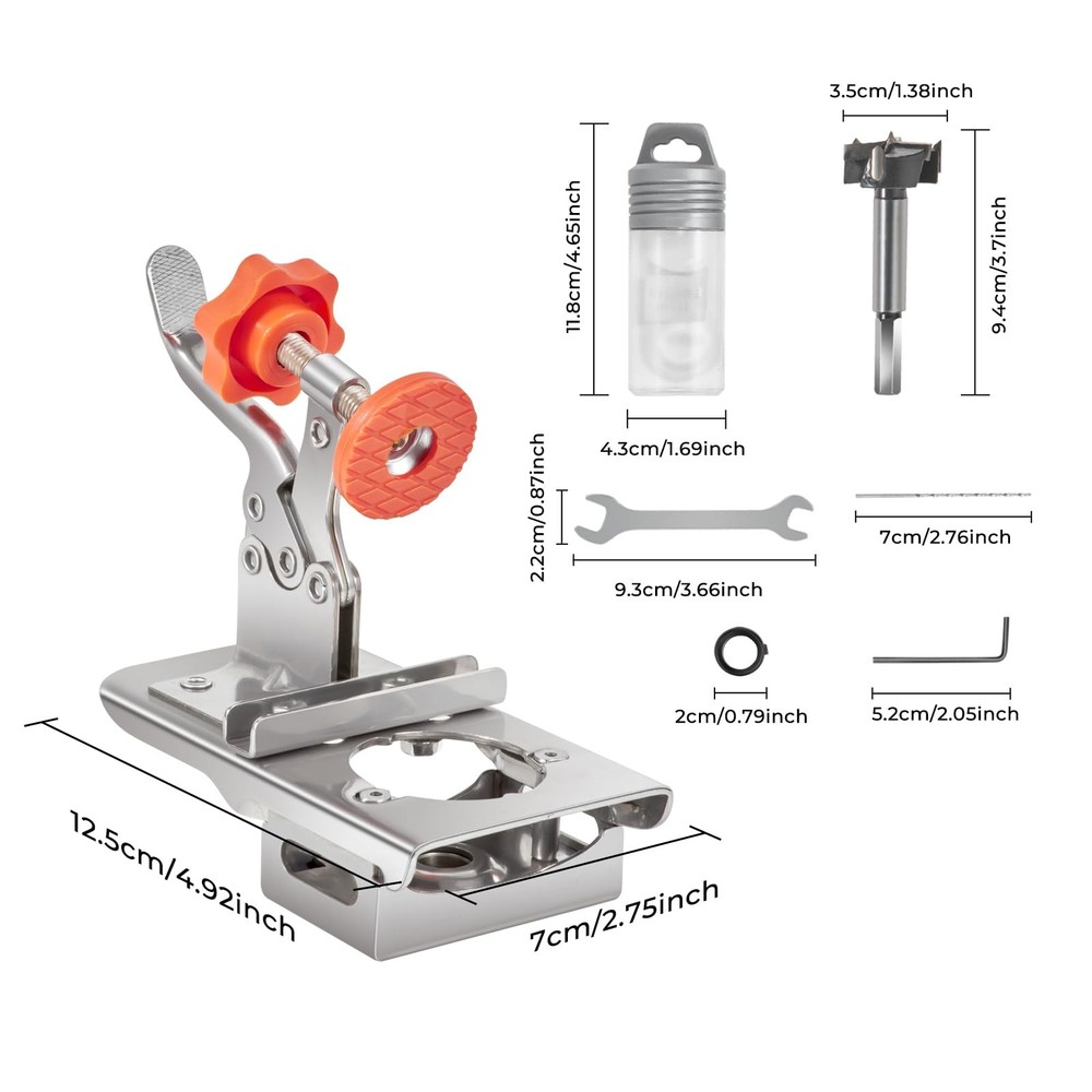 Imbot Metal Concealed Hinge Clamp Fixture Precision Locking Cabinet, Adjustab