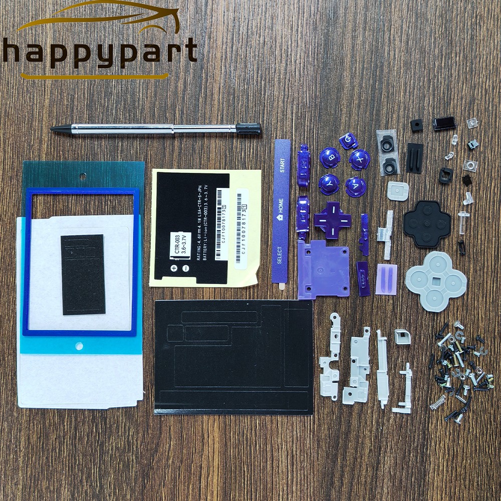 Housing Shell for Nintendo 3DS System Replacement Screen Tools Console Purple US