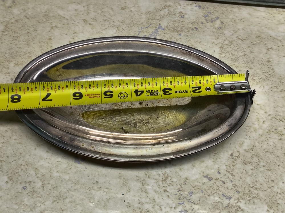 Silver Vintage Oval Serving Platter