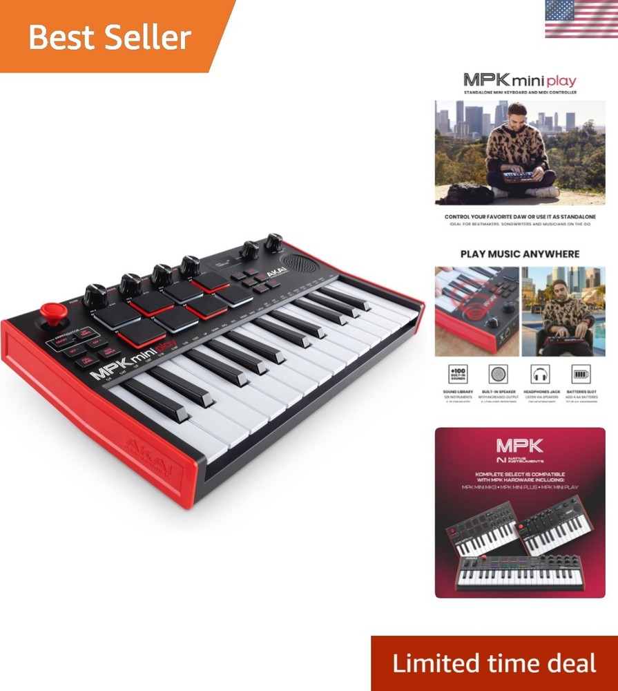MPK Mini Play MK3 - Comprehensive MIDI Controller with Built-in Speaker & Sounds