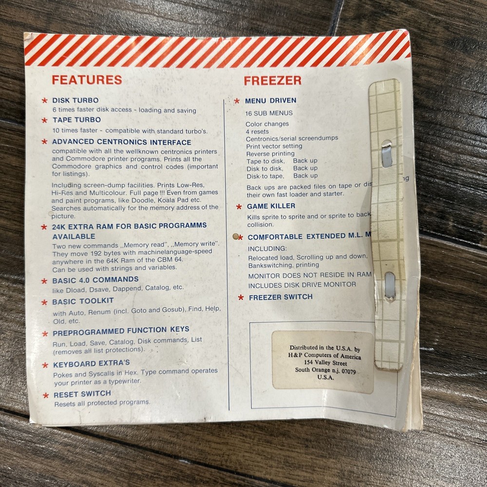 The Final Cartridge Commodore 64 Manual