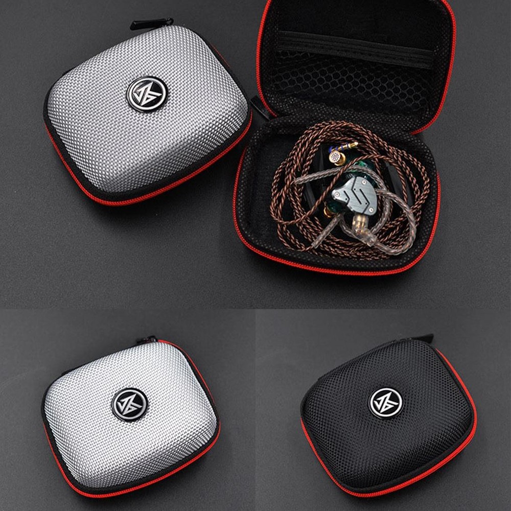 KZCaseBluetoothHeadsetEVACompressionStorageCasePortableSquareEarphoneBoxWithLogo
