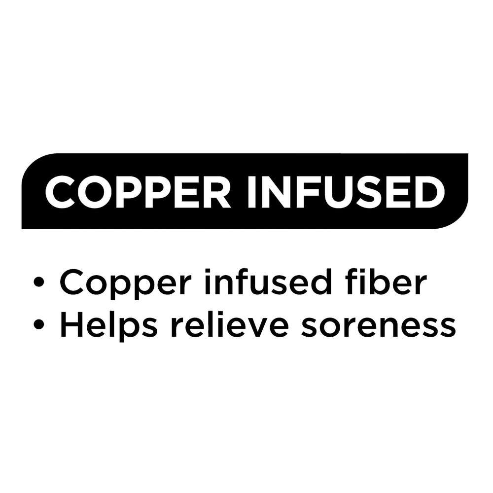 (3 pack) Copper-Infused Ankle Compression Sleeve Brace, Medium/Large