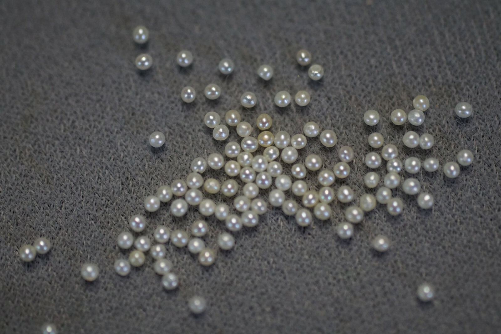 AAA 1.7-1.8mm Near Round Natural Tiny White Pearls No Hole Lot of 20 PCS