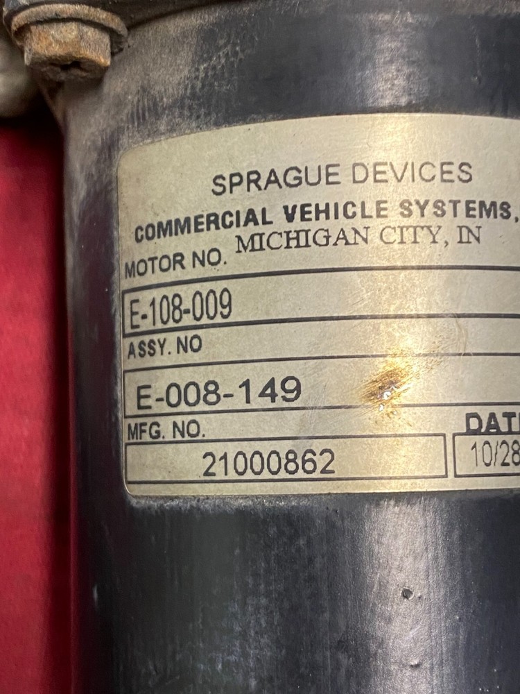 SPRAGUE DEVICES WIPER MOTOR , E-008-009, E-008-149