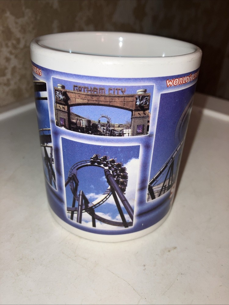 Six Flags Coffee Mug Worlds Greatest Roller Coaster Cup