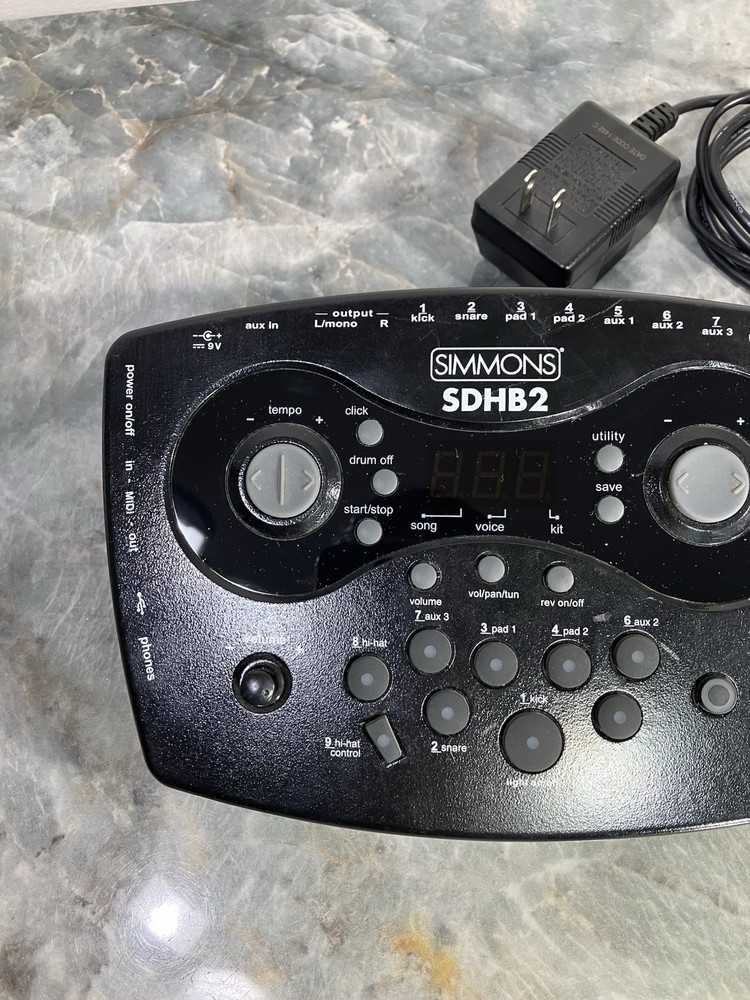 Simmons SDHB2 Drum Module W/ Power Supply TESTED
