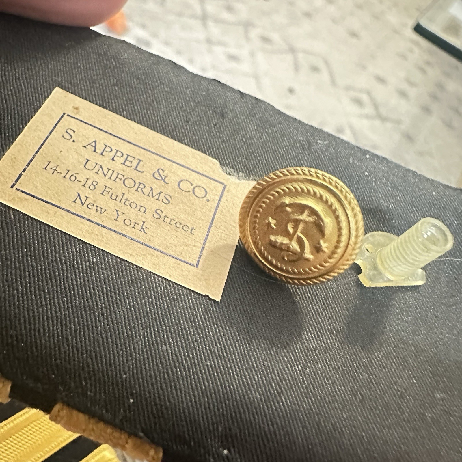 WWII Naval Uniform 4 Bar Pair Shoulder Epaulette Boards PROPELLER S. Appel & Co.