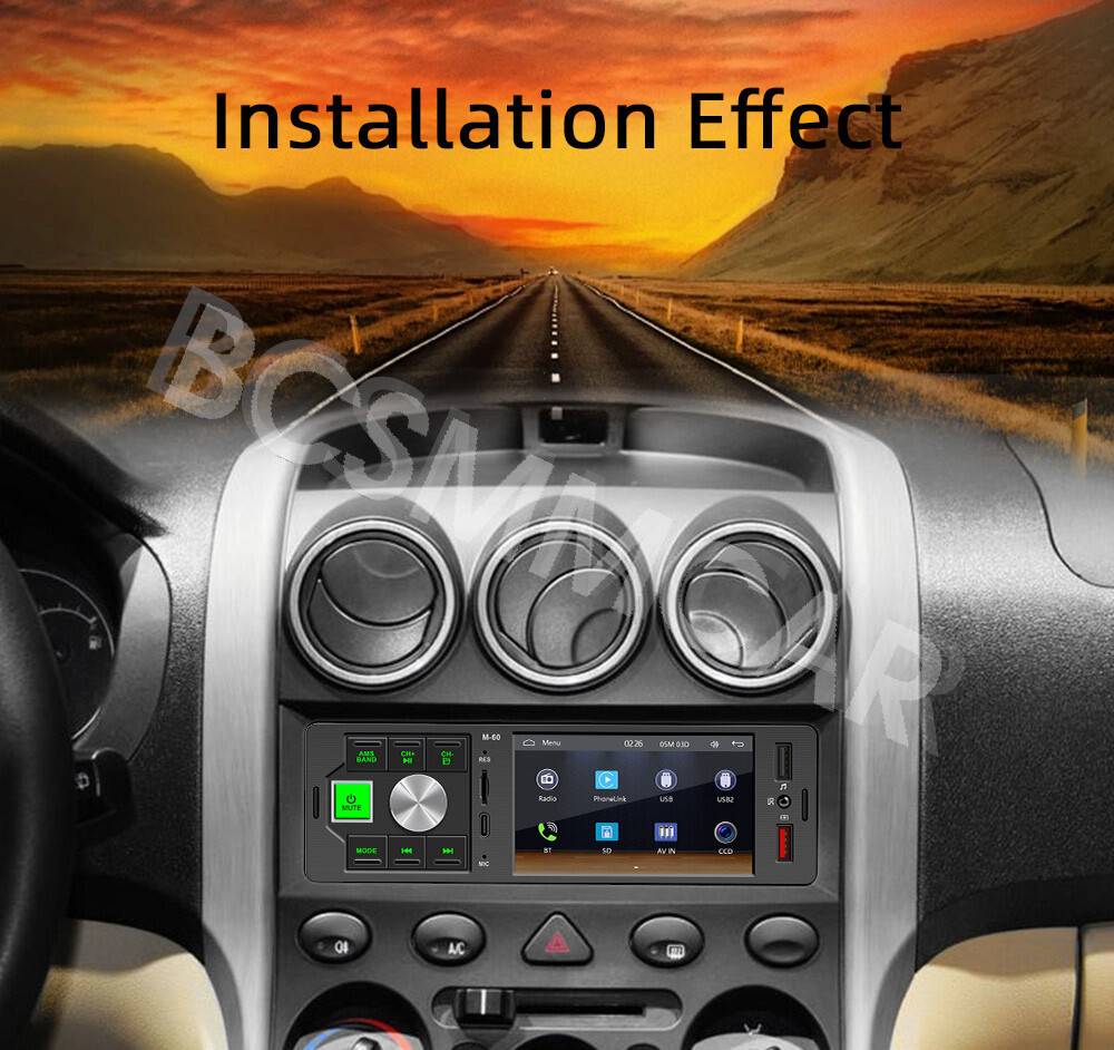 Touch Screen Car Stereo MP5 Player Radio For Apple CarPlay Android Auto BT TF