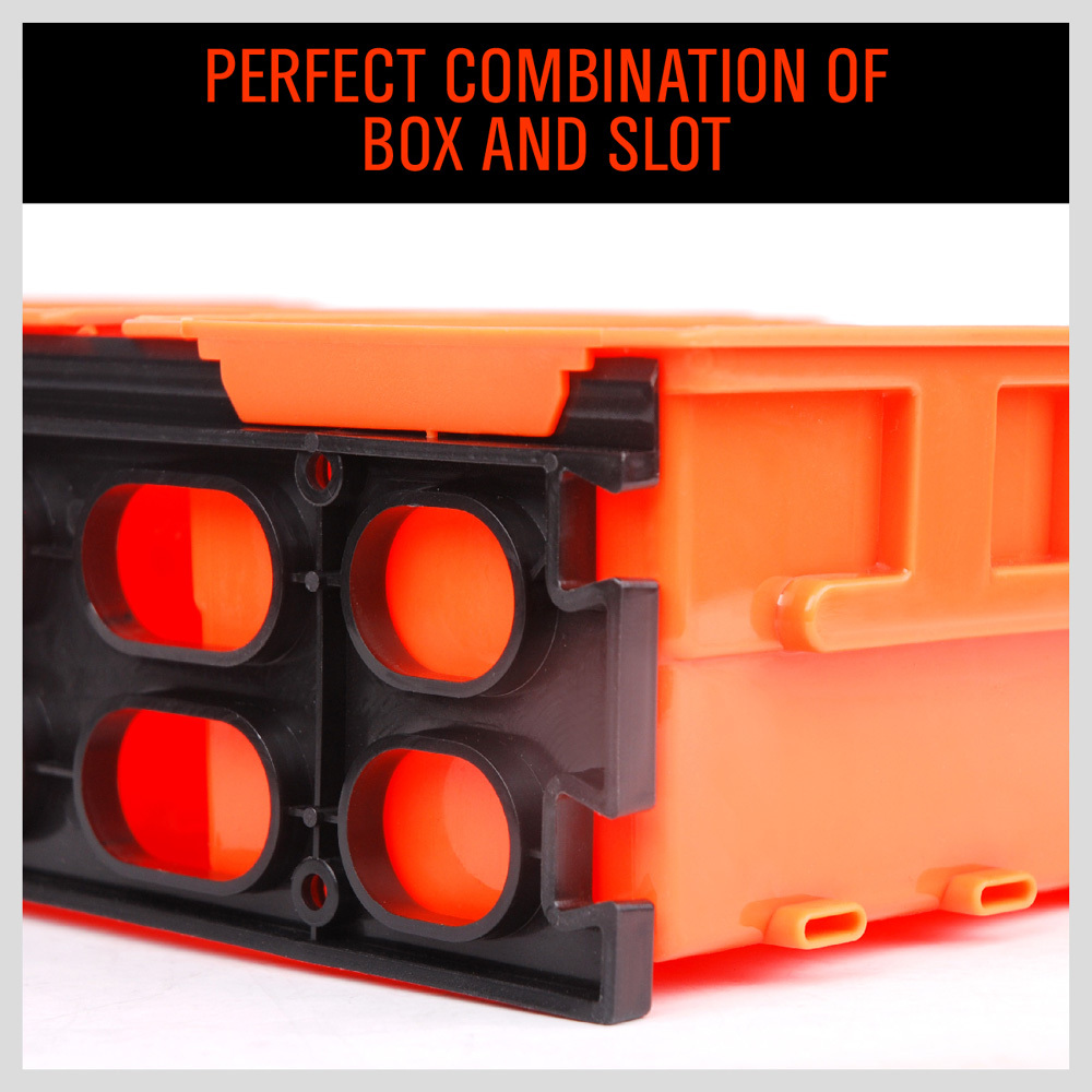 8 Bin Wall Mounted Parts Rack Stackable Bins Home Organize Tool Boxes Storage