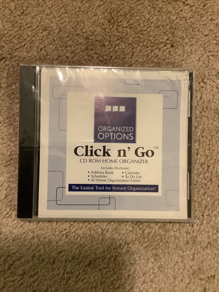 Click N’ Go Computer CD ROM Home Organizer - New Sealed