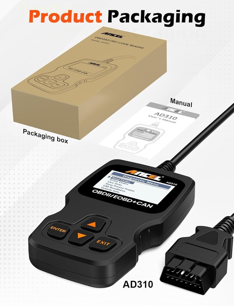 ANCEL AD310 Classic Enhanced Universal OBD II Scanner Car Engine Fault Code Read