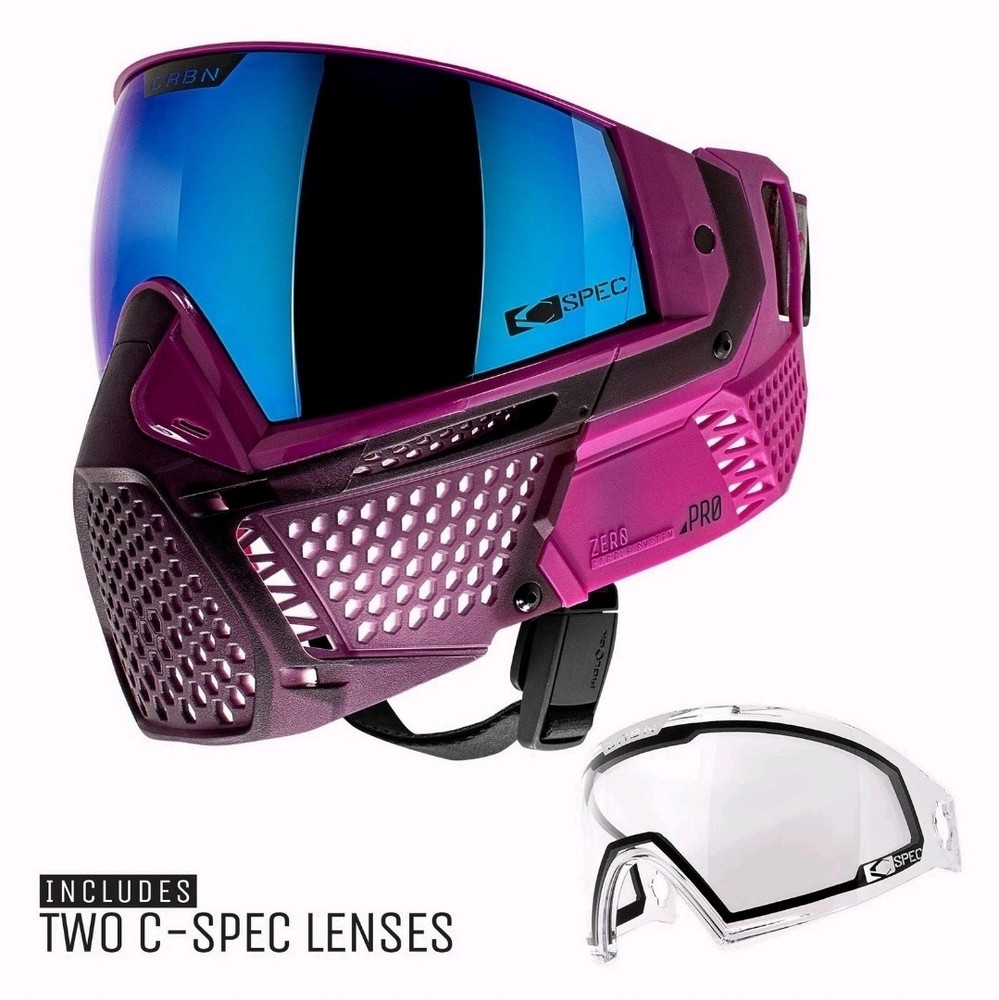 CRBN Paintball Zero Pro Goggle Mask Violet Less Coverage