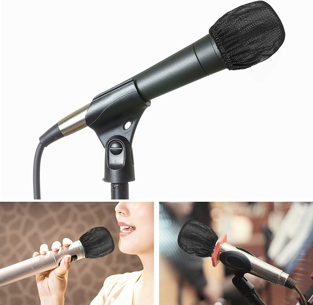 200 Pcs Disposable Microphone Cover Non-Woven Handheld Microphone Windscreen Pro