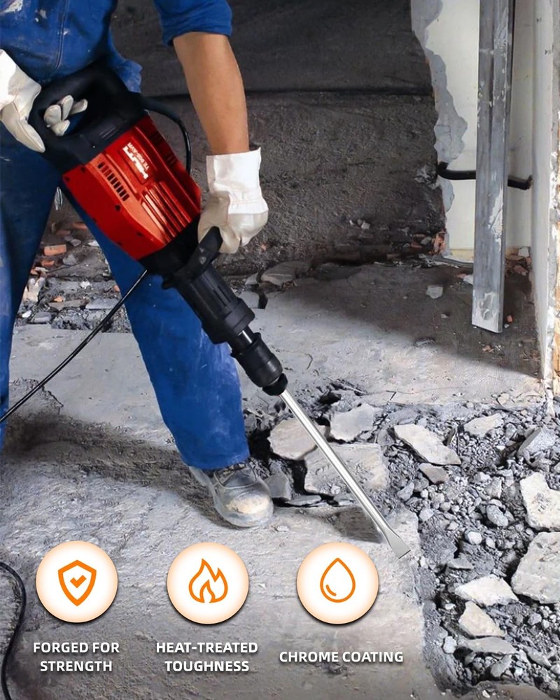 24" Extra Long SDS MAX Narrow Flat Chisel, Compatible with All SDS-Max Demoli...