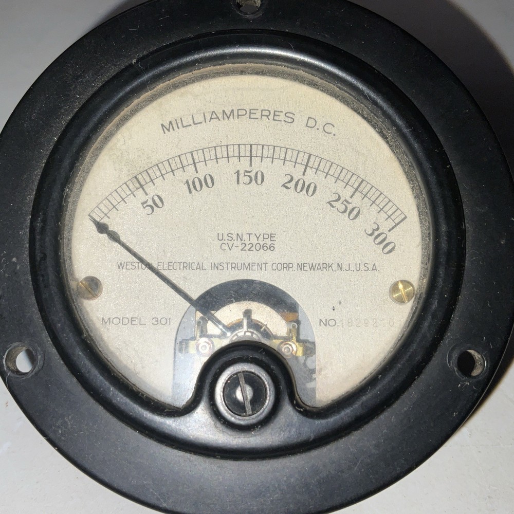Weston Electrical Model 301 0-100 Panel Meter Gauge  Milliamp Dc
