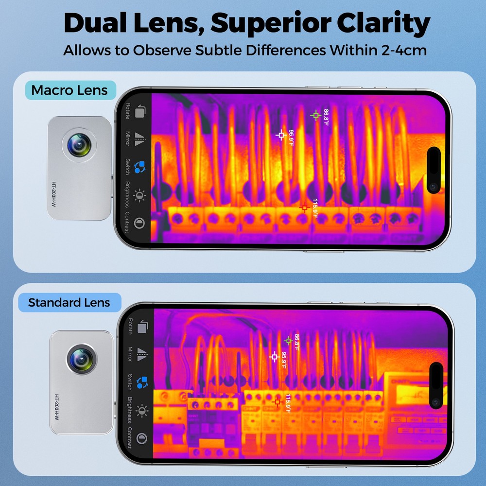 5000mAh 256x192 Thermal Imaging Camera for Android IR Quick Identification