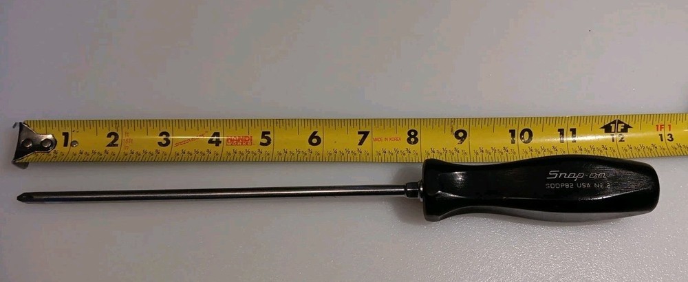 Snap-on Tools SDDP82, Black Handle Phillips Screwdriver # 2 tip, 12” Long