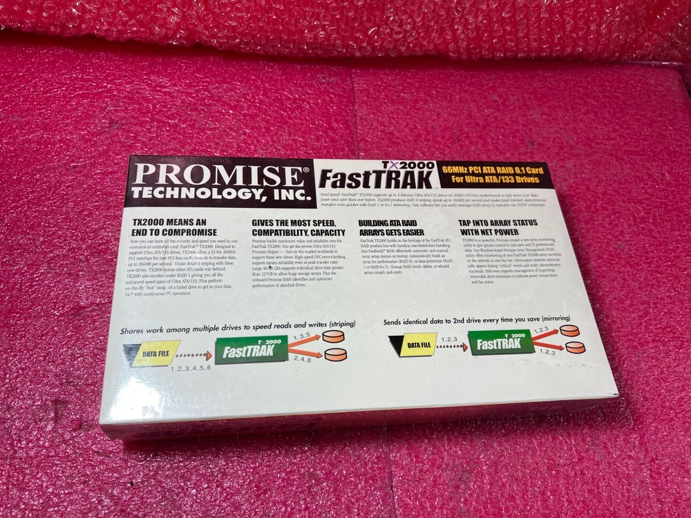 1 Pc Promise FastTrak TX2000 PCI IDE Raid Controller Card NEW