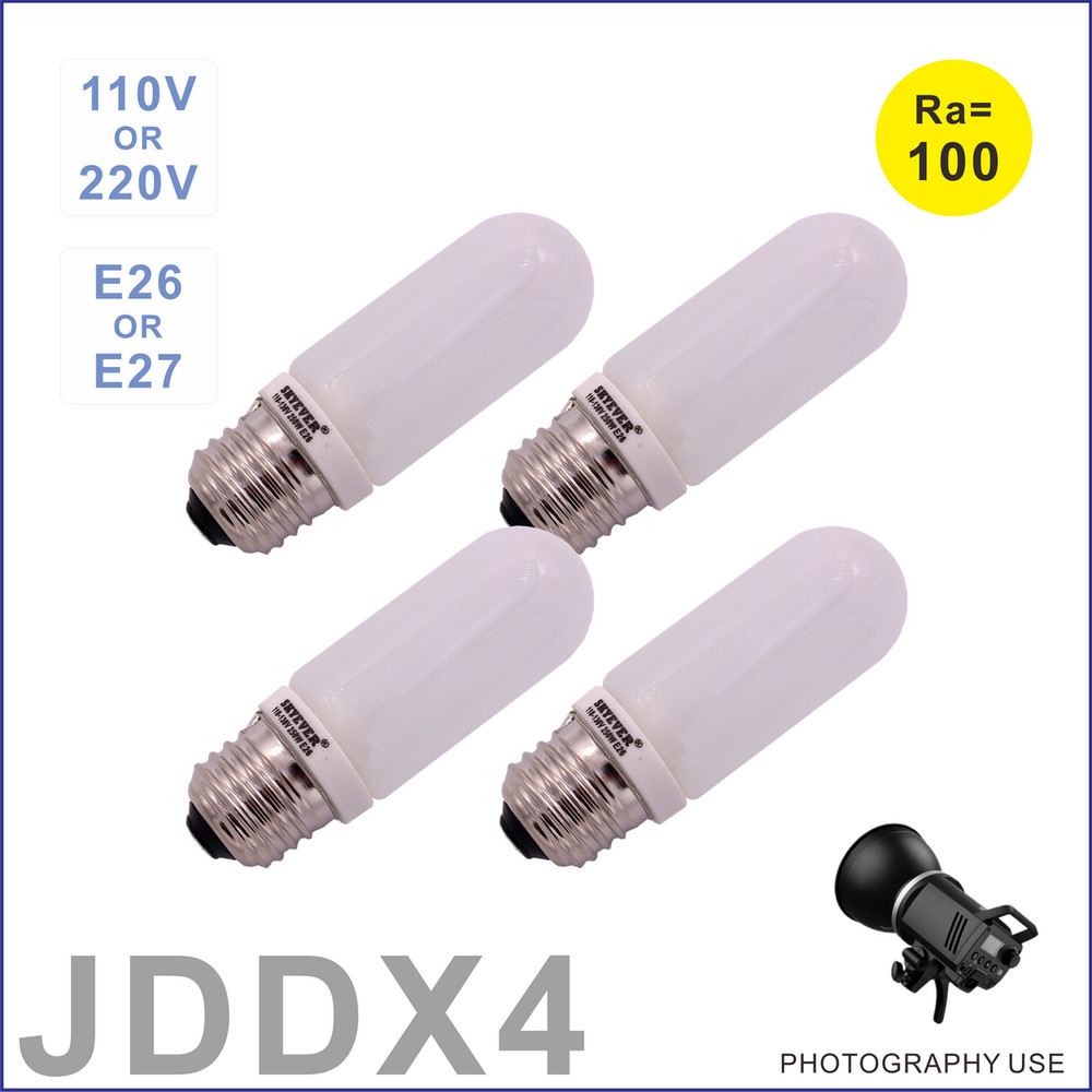 4 Pcs Halogen JDD photo Studio Strobe Flash Modeling Light Bulb E27 110V 150Watt