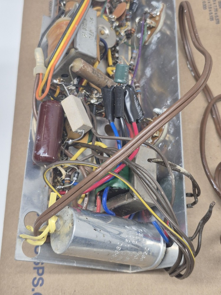 Vintage Amplifier Chassis With Knobs