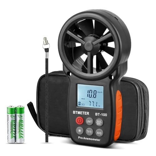 BT-100 Handheld Anemometer, Digital Wind Speed CFM Meter BT-100 Anemometer