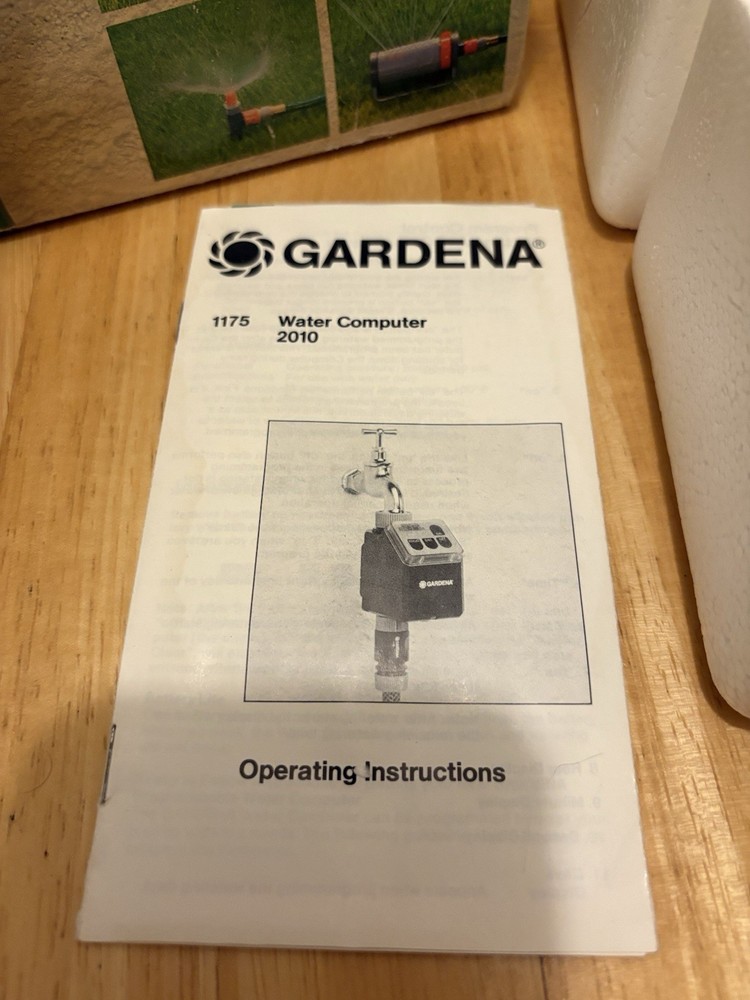 Gardena Water Computer Irrigation Computer 2010 # 1175 NEW/ OPEN BOX
