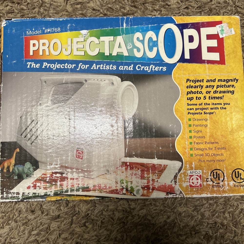 Projecta Scope Model #P1768 EUC Light Box Art  Projector PJ768 Drawing Tracing
