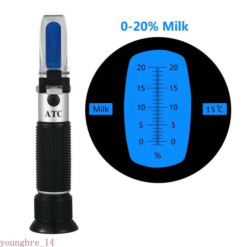 Handheld Milk Refractometer with ATC Milk Testing Equipment Scale Range 0-20%