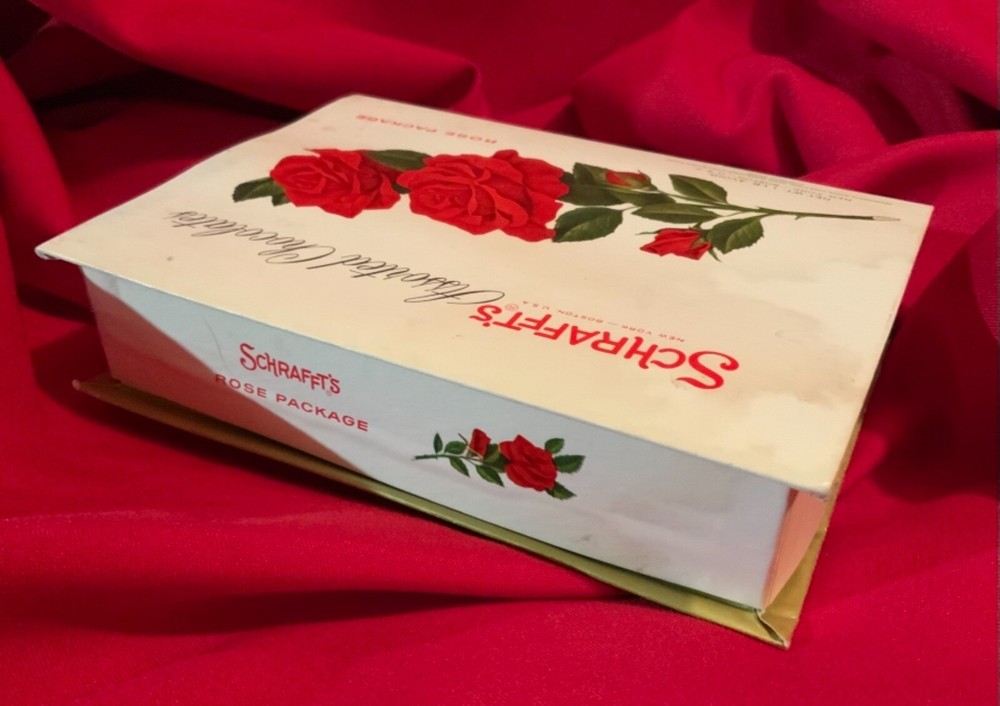Schrafft’s,Rose Package,Candy Box,Chocolate Box,Container,USA,Assorted Candy Box