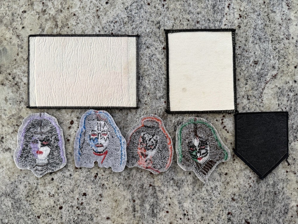 KISS 1979-83 SET OF 7 PATCHES GENE PAUL ACE PETER AUCOIN VINTAGE MEGA RARE