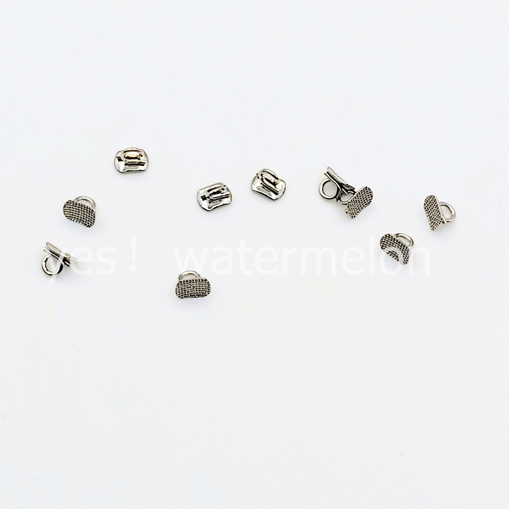 100 Pcs Dental Orthodontic Direct Bond Eyelet Rectangular Base Lingual Button