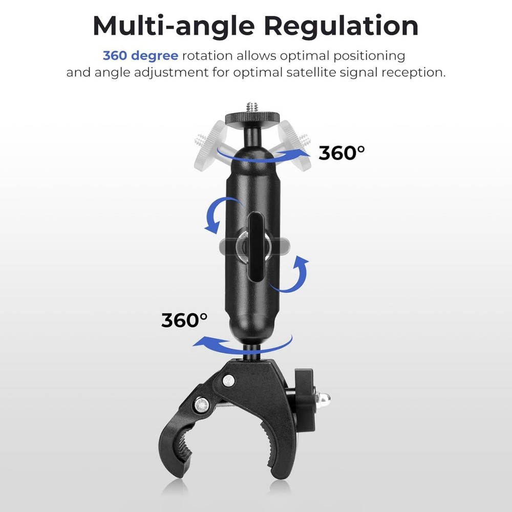 Clamp Mount Kit for Starlink Mini 2024 Old Version 360° Rotatable Bracket