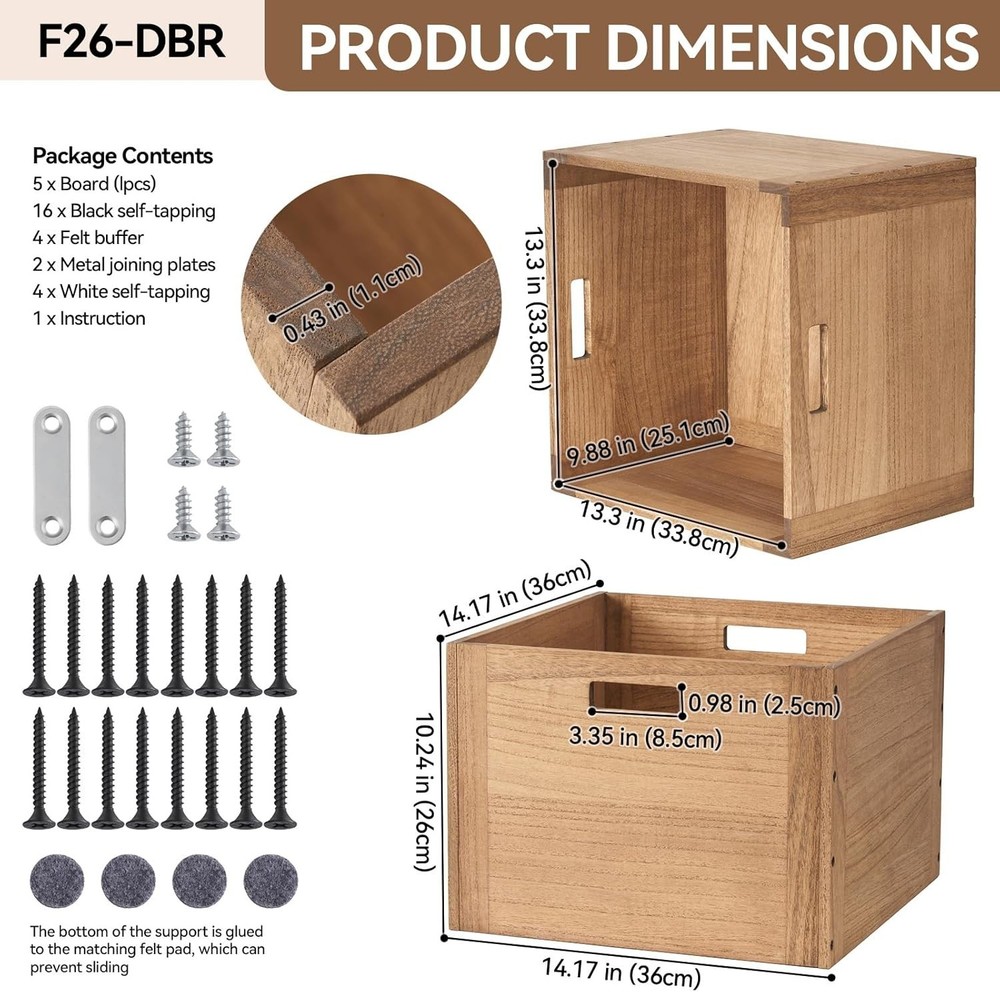 Modular Open Storage Cube F26-DBR