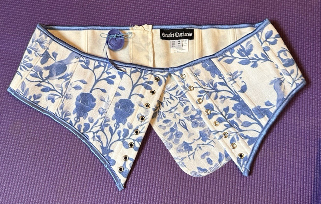 Scarlet Darkness Belt Corset ribbon tie Size 14 Renaissance Cosplay tapestry