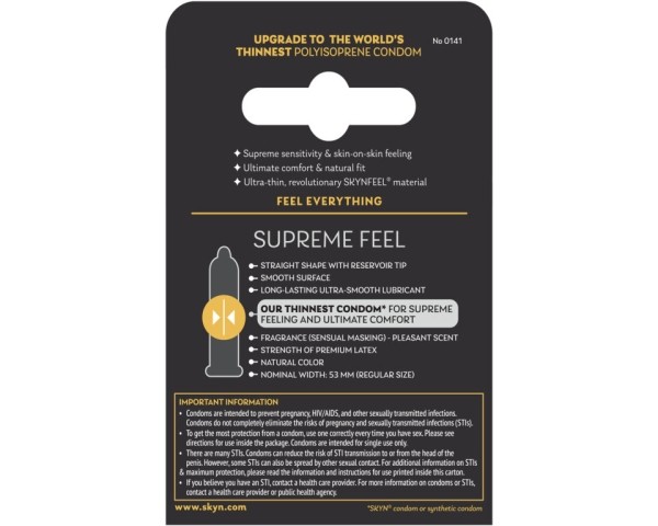 SKYN Supreme Feel Condoms - 3 count