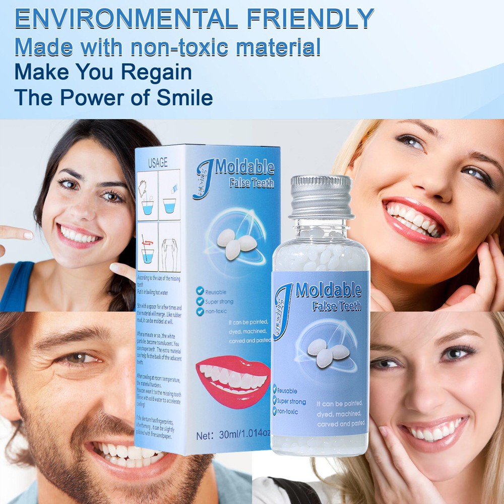 Tooth Repair Granules Temporary Fitting Beads Reusable Moldable False Teeth