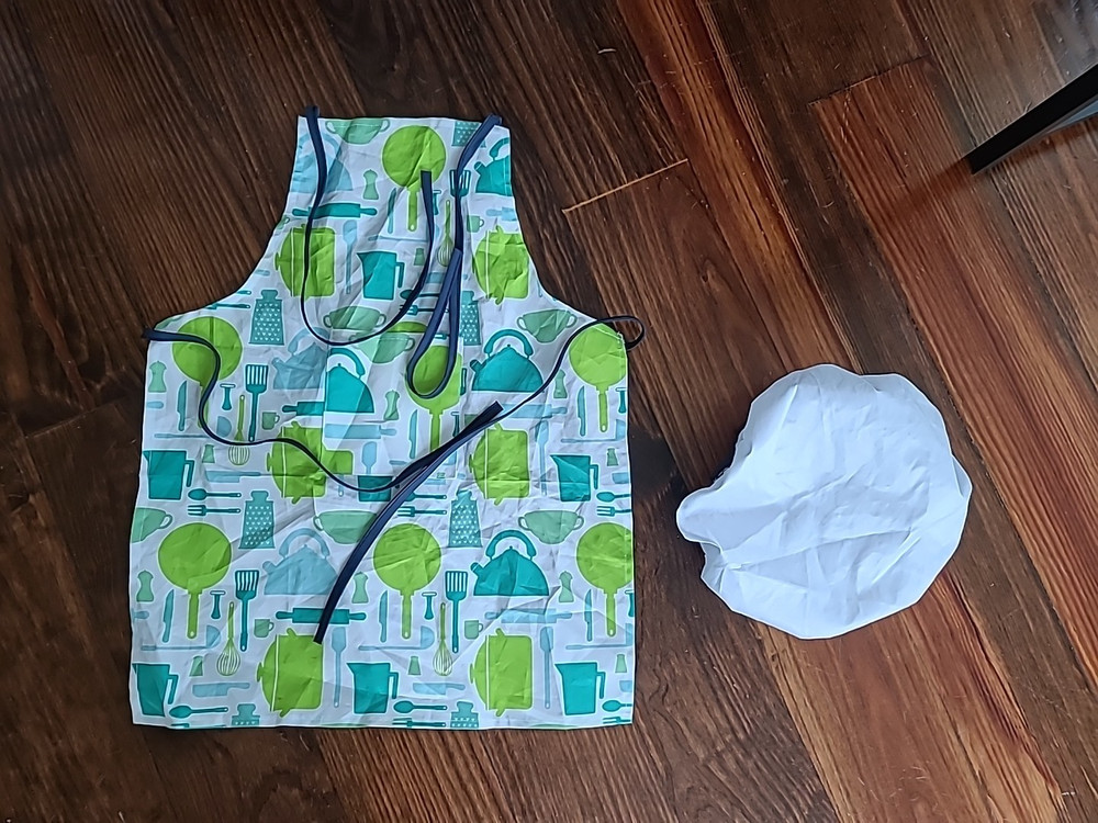 SET Kids Bakers Chef Hat And Apron