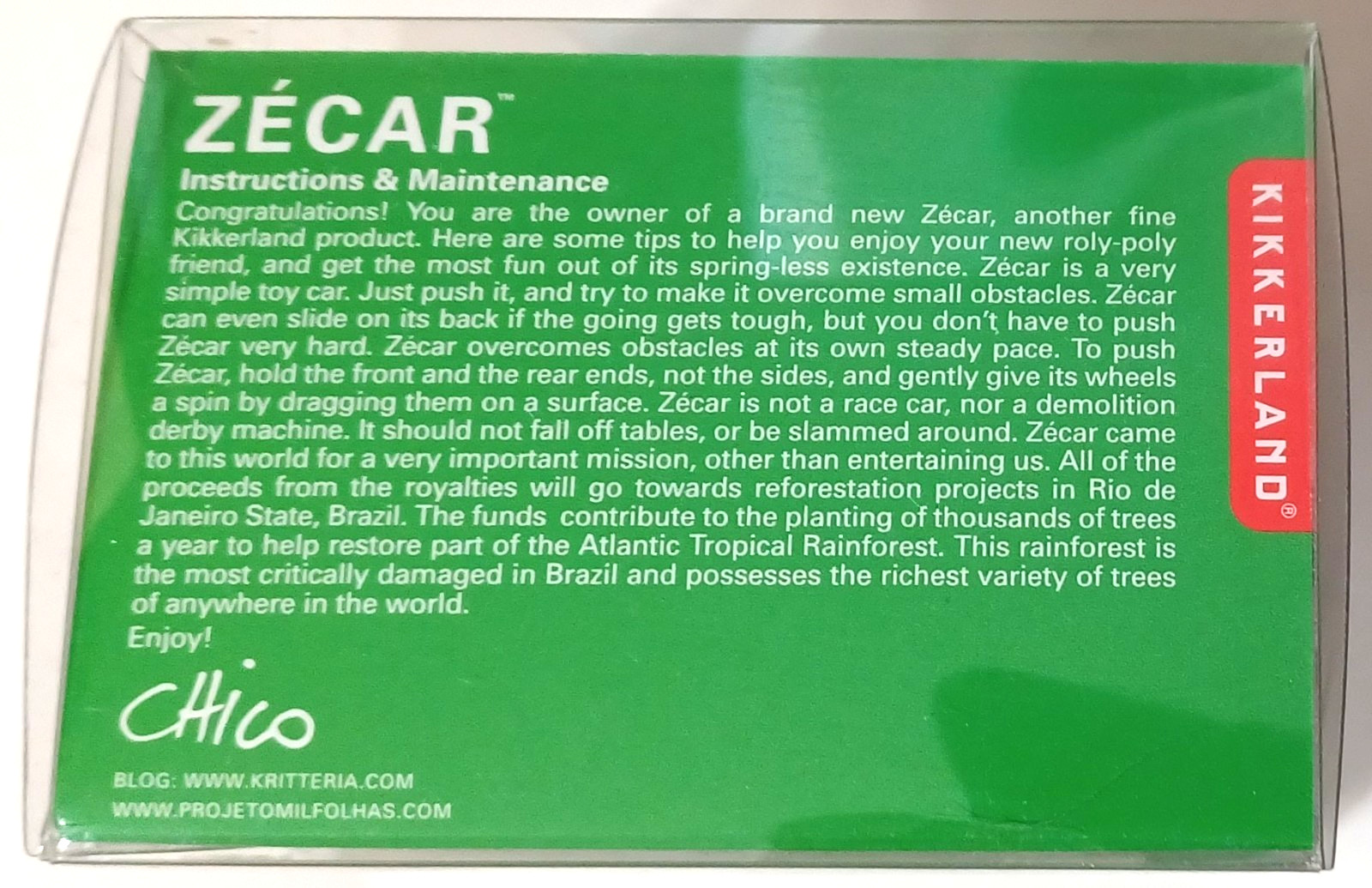 ZeCar Flywheel Car by Kikkerland MOMA Design Store New