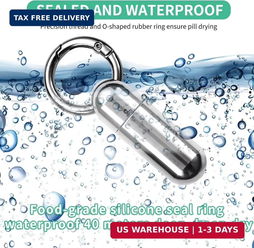 Titanium Alloy Pill Storage Keychain, Featuring Multi-Color Design, Compact Medi