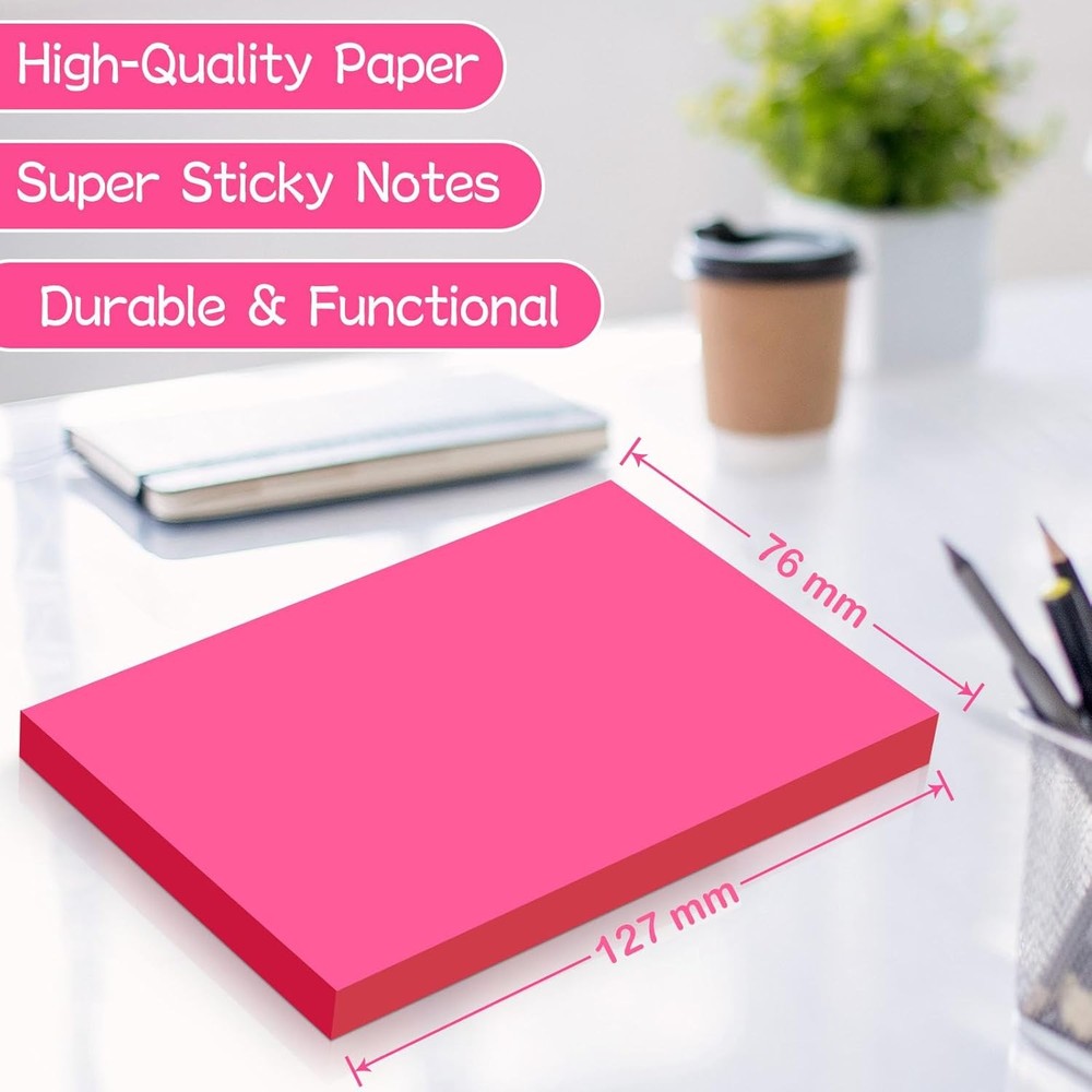 Stiy Notes in, Bright Colors Strong Adhesive Post, Suitable for School,