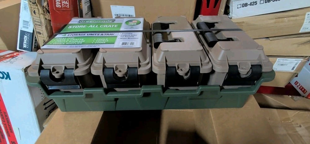 NEW Greenmade Multi-Purpose Storage 4 Units & Tray | Lockable & Water-Resistant!