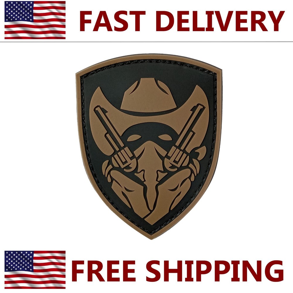 Cowboy Design PVC Patch - Hook and Loop - Tactical Morale Patch - Free Shipping