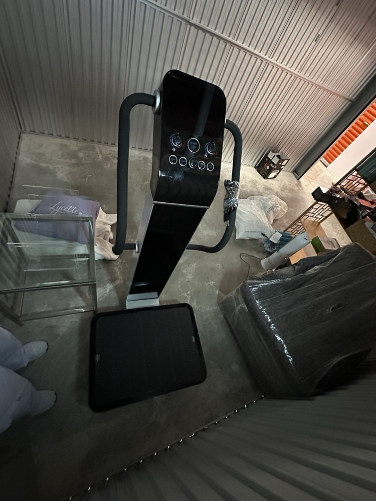 Oscillating Vibration Platform Machine Black Silver Gym Home Use