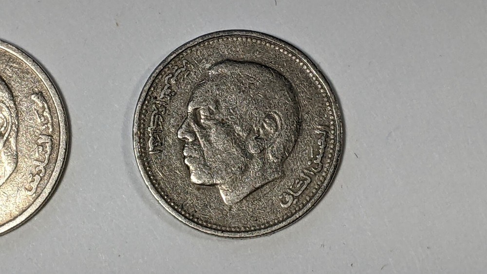 2 Coins: 1 Morocco Dirham 1987 & 2002