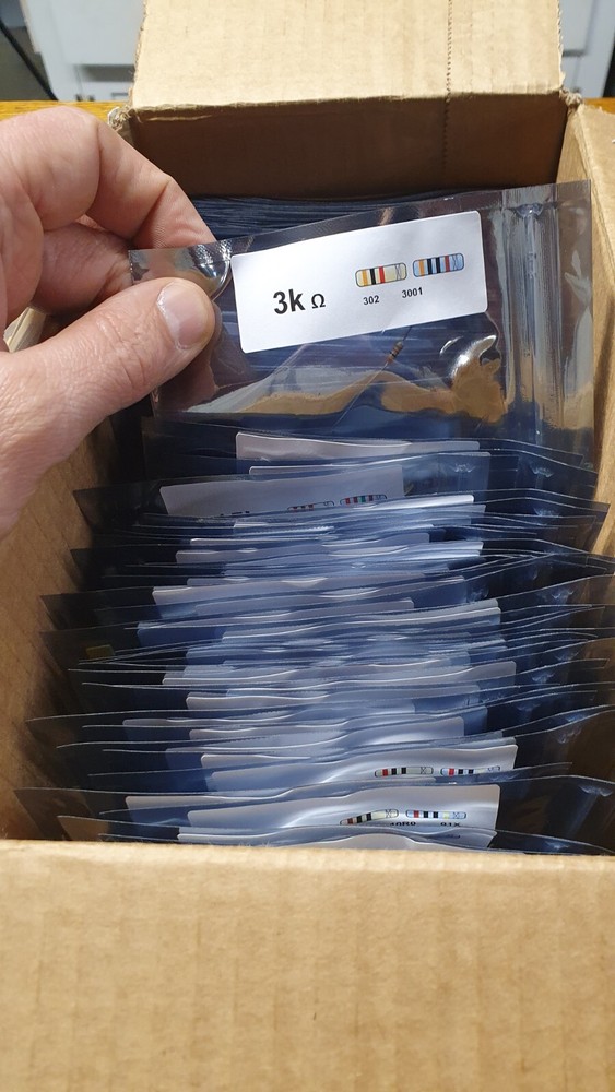 Resistor Organization Sticker System - Color Coded