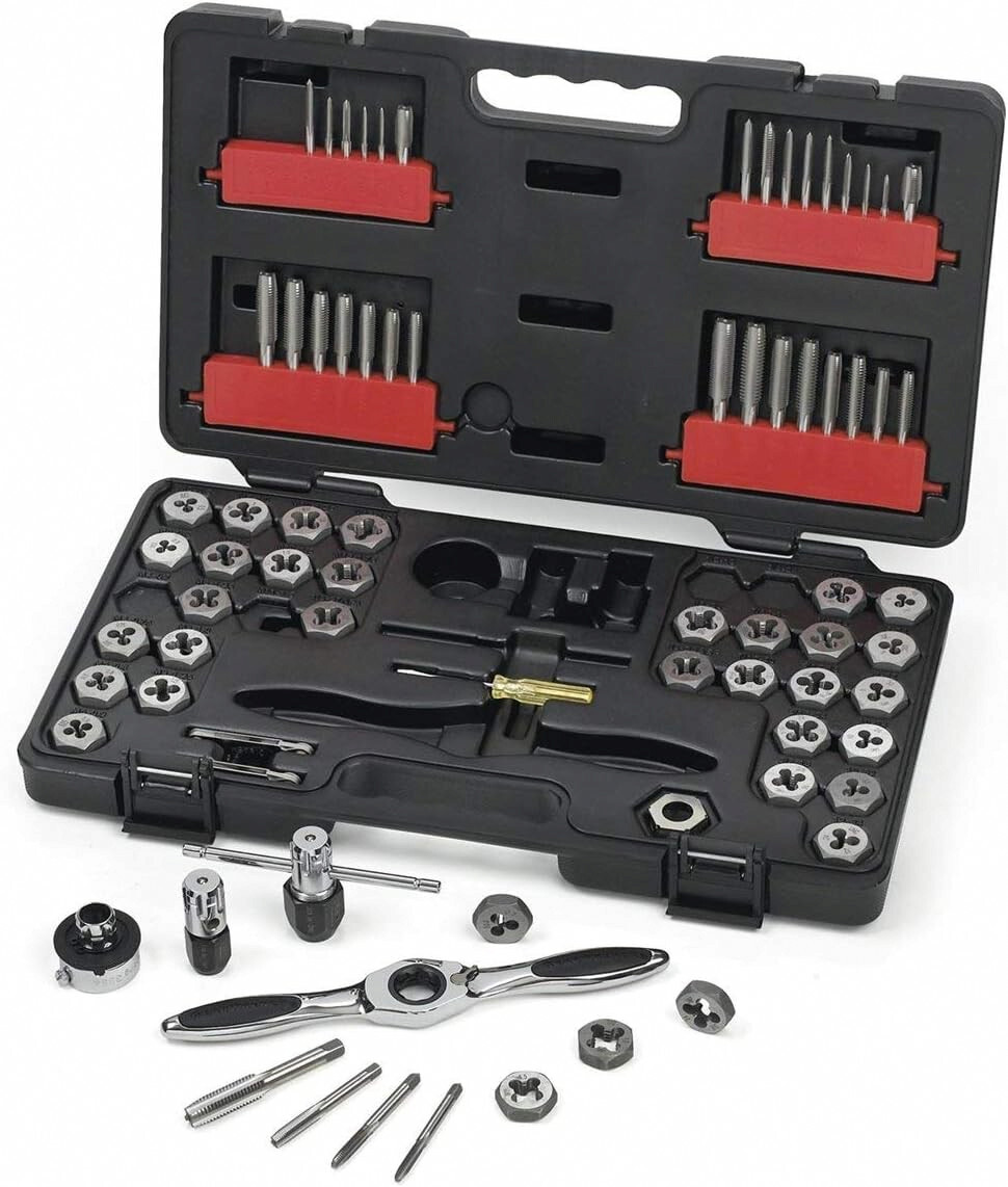GEARWRENCH 3887 - SAE/Metric Ratcheting Tap and Die Set - 77 Piece
