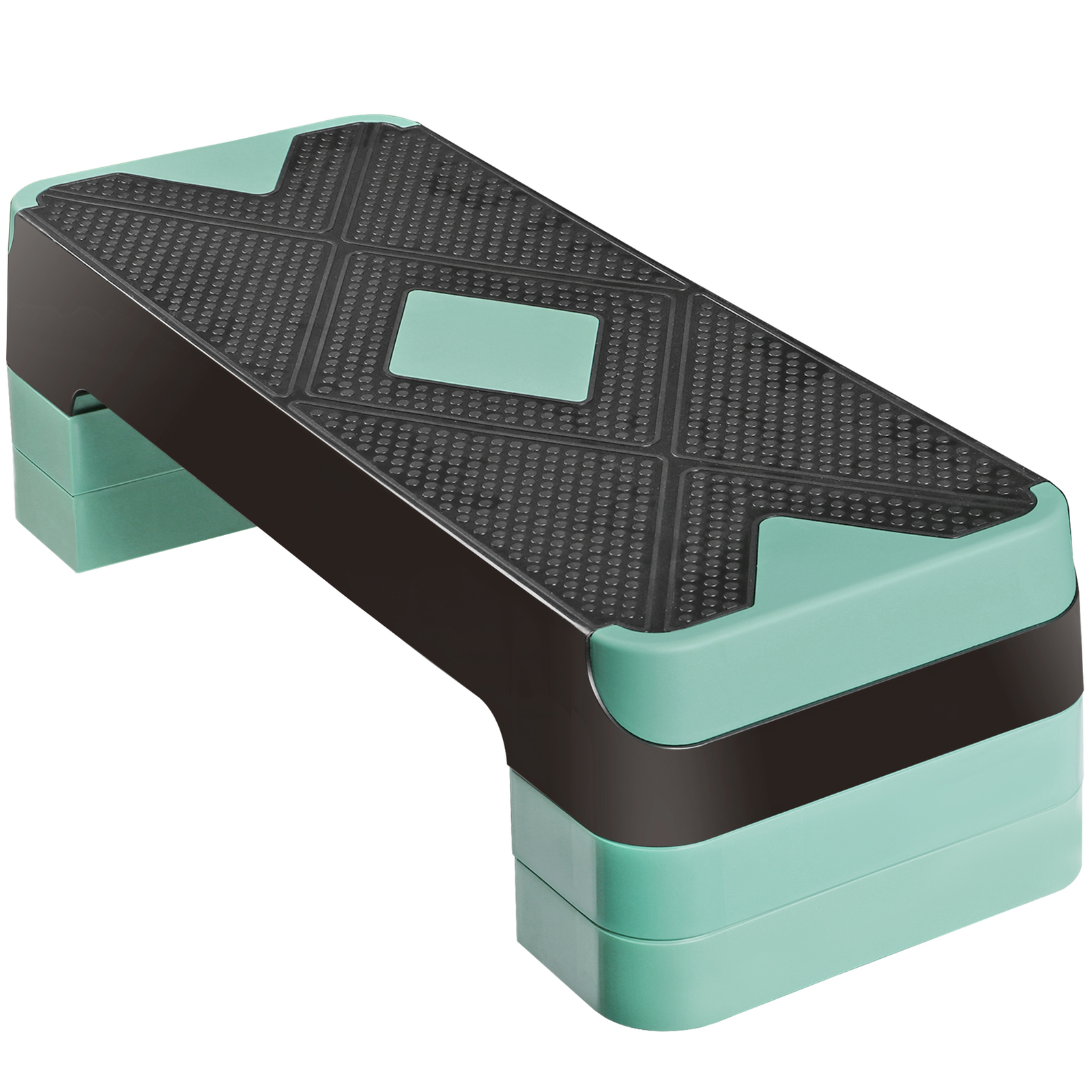 27" Aerobic Step Trainer Cardio Adjustable Exercise Workout Fitness w/ Risers